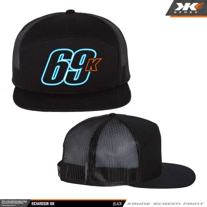 69K Black Flat-bill Snapback